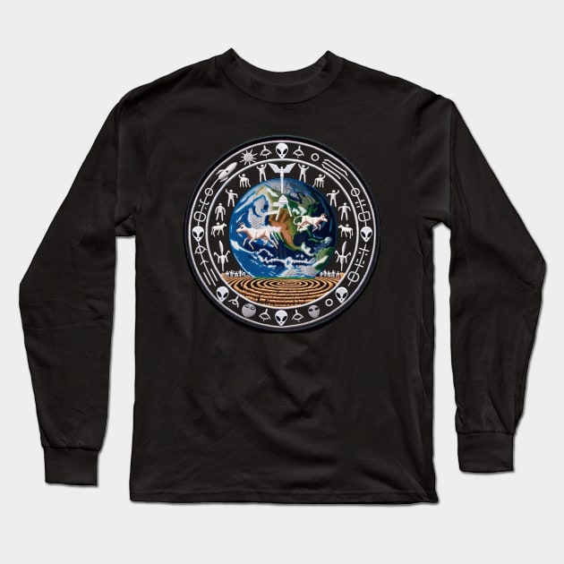 Alien Mission Patch Long Sleeve T-Shirt by NebulaWave